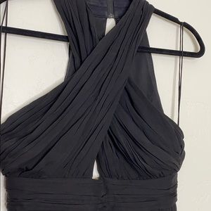 Alice+Olivia silk dress w/cutout back & wrap bust